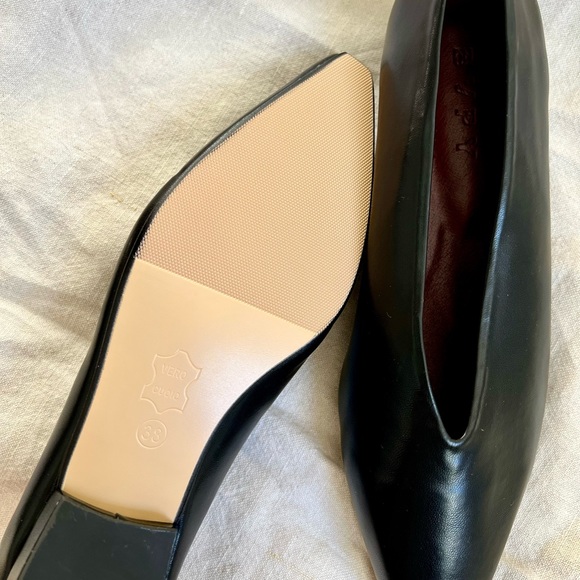 Point Toe Leather Flats - Picture 9 of 9